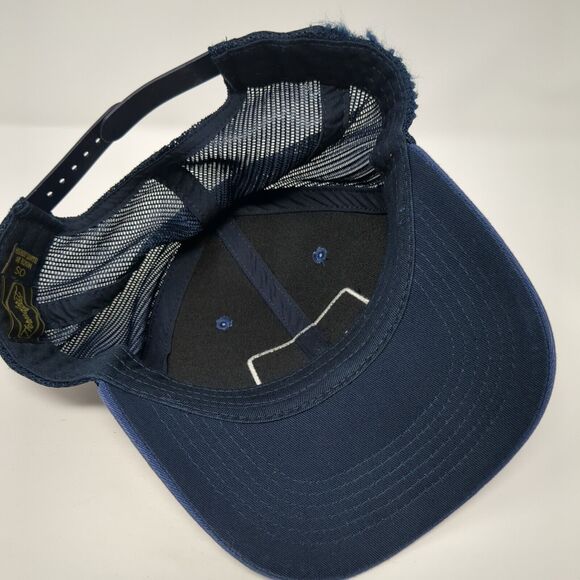 Threadgrit Snapback Mesh Back Trucker Hat Blue One Size Adjustable - Picture 6 of 9